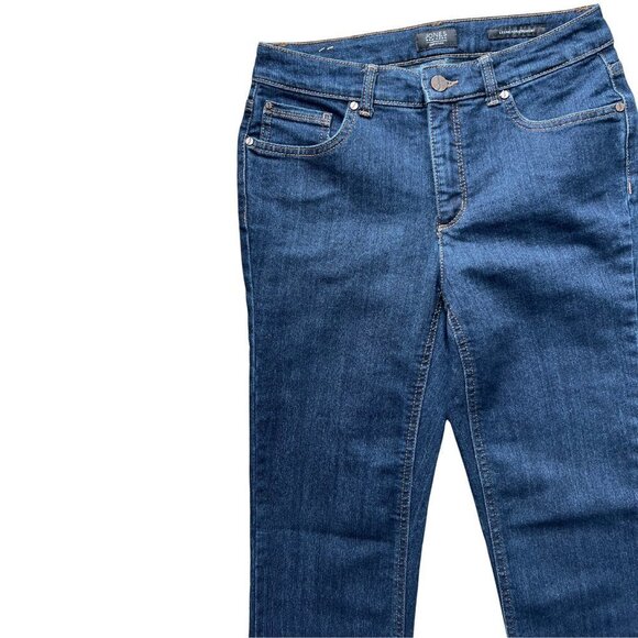 Jones New York Women's Blue Cotton Lexington Straight Classic Stretch Size 4 - Picture 3 of 5